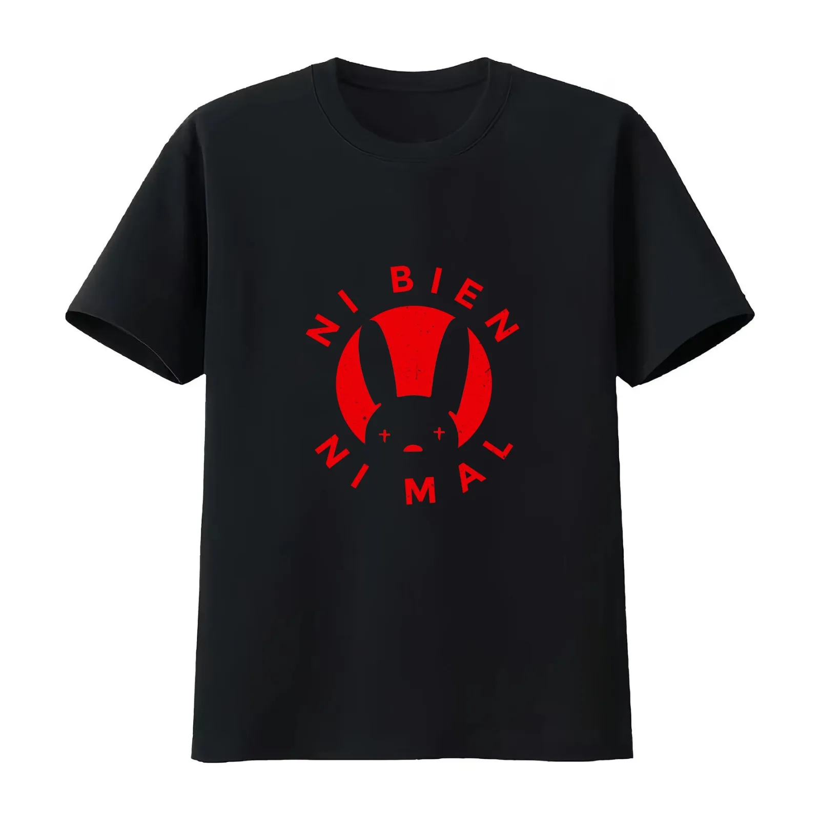 Ni Bien Ni Mal T-Shirt Summer Casual Cotton Tee Oversized Streetwear Tops Vintage Graphic Print Loose Fit Short Sleeve