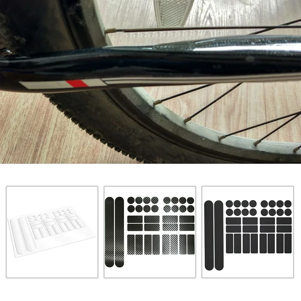 

Bicycle Chain Protection Sticker Bicycle Sticker Waterproof Frame Protection Carbon Film Mountain Bike Chain Sticker Carbon Fibe