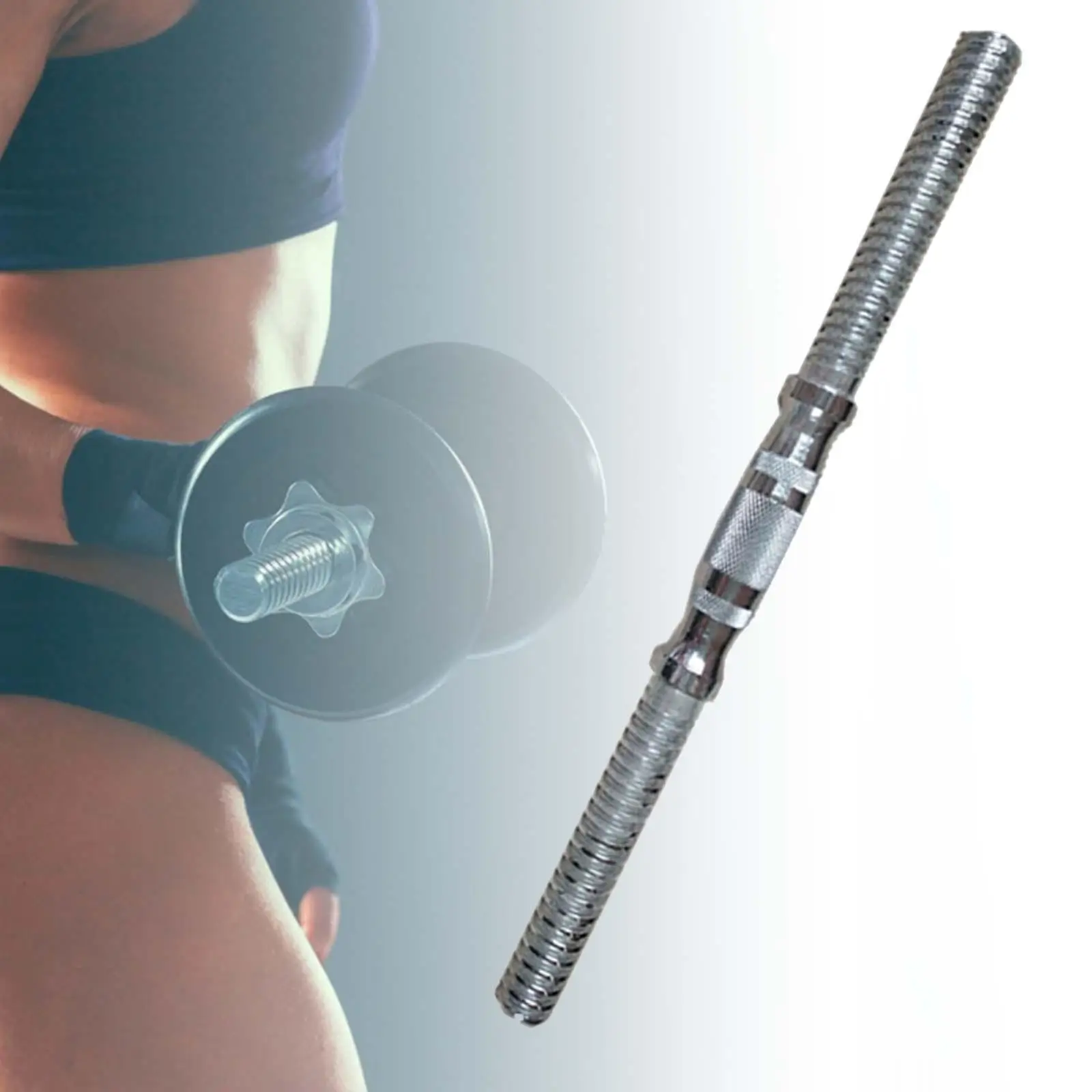 Dumbbell Bar Dumbbell Handle AntiSlip Grip Stainless Steel Single Barbell Bar