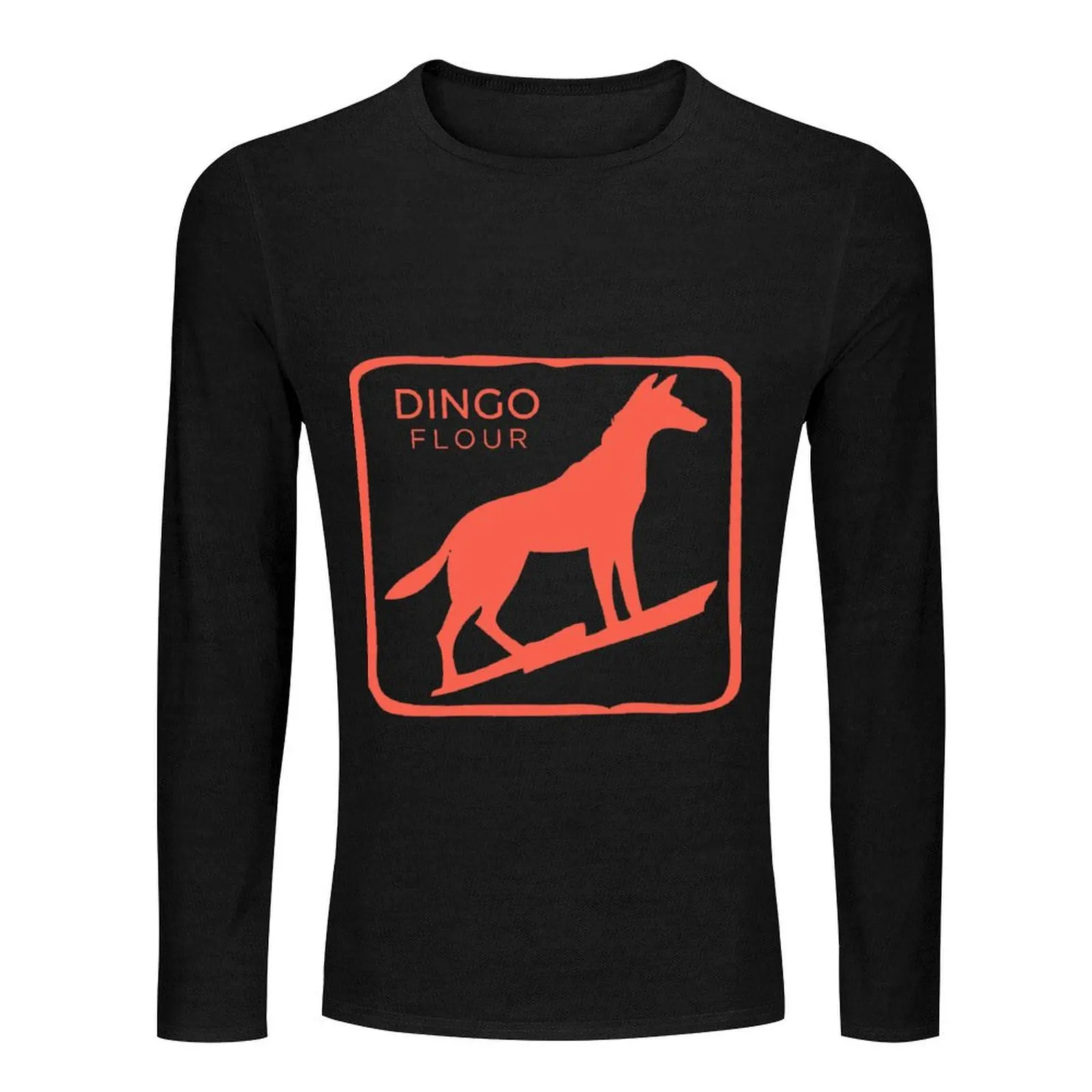 Dingo Flour Long T-Shirt animal print shirt for boys oversized t shirts black t shirts for men