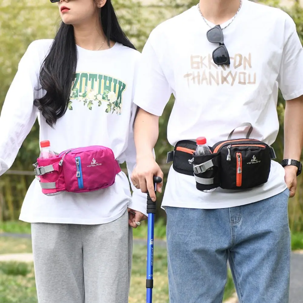 في الهواء الطلق ماراثون حقيبة الجري خفيفة الوزن الصالة الرياضية اللياقة البدنية زجاجة ماء الحقيبة حزام الخصر حزمة ركوب الدراجات جيب الهاتف النايلون #5