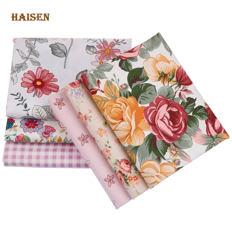 Printed Twill Cotton Fabric,Pink Floral Cloth,DIY Sewing Quilting Home Textile Material By Meter Baby&Child Bedding,Shirt,Dress