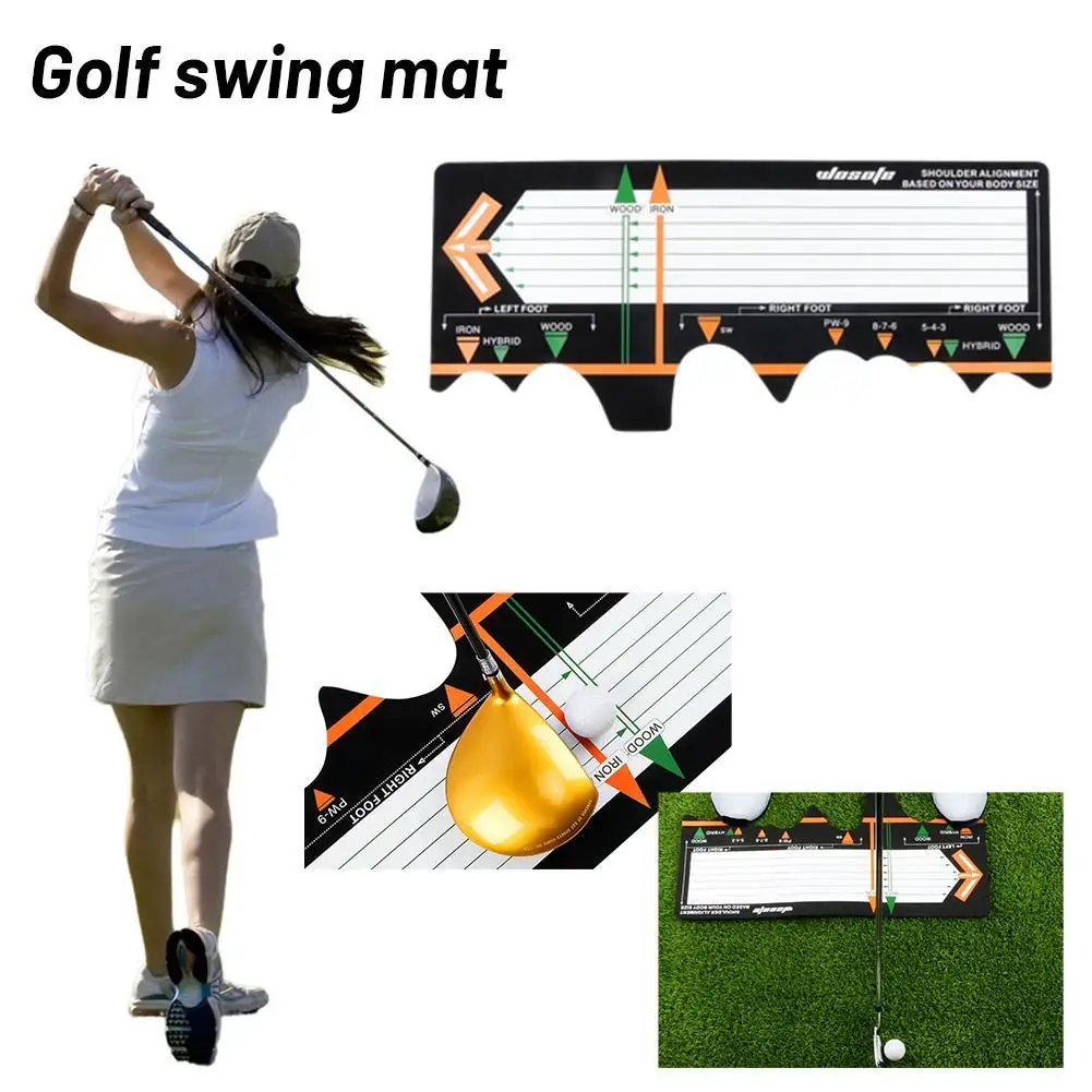 Golf Swing Standing Mat Portable Golf Practice Putting Trainer Mat Beginner Position Assist Pad Position Correction Trainer