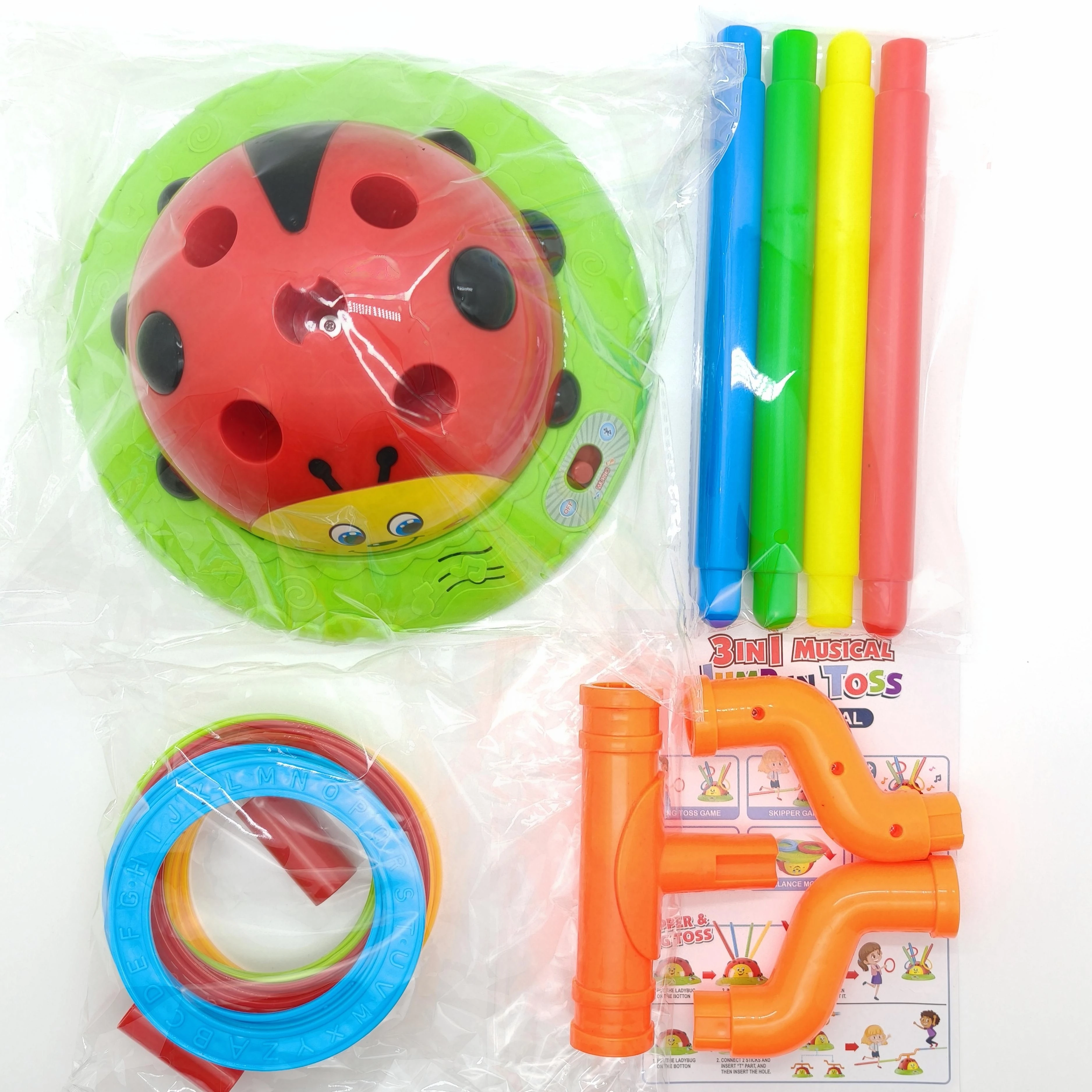 3-In-1 Skipping Rope Machine Kid Sports Musical Bluetooth Equipment Ferrule Game Ladybug sporting Jumping Outdoor Play Toys