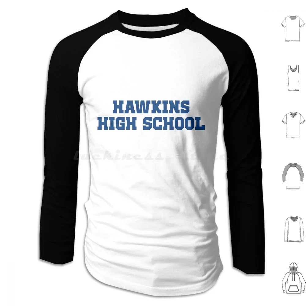 Hawkins High School Hoodie cotton Long Sleeve Radicalam Hawkins High School Millie Bobby Brown David Harbour Winona