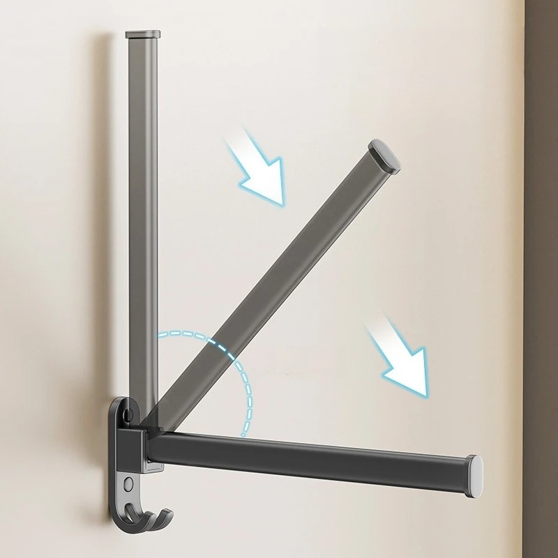 

Bathroom Towel Rack Rotatable Towel Holder Rotatable Space Aluminium Towel Bars Kitchen Shelf Hanger Wall Mounted