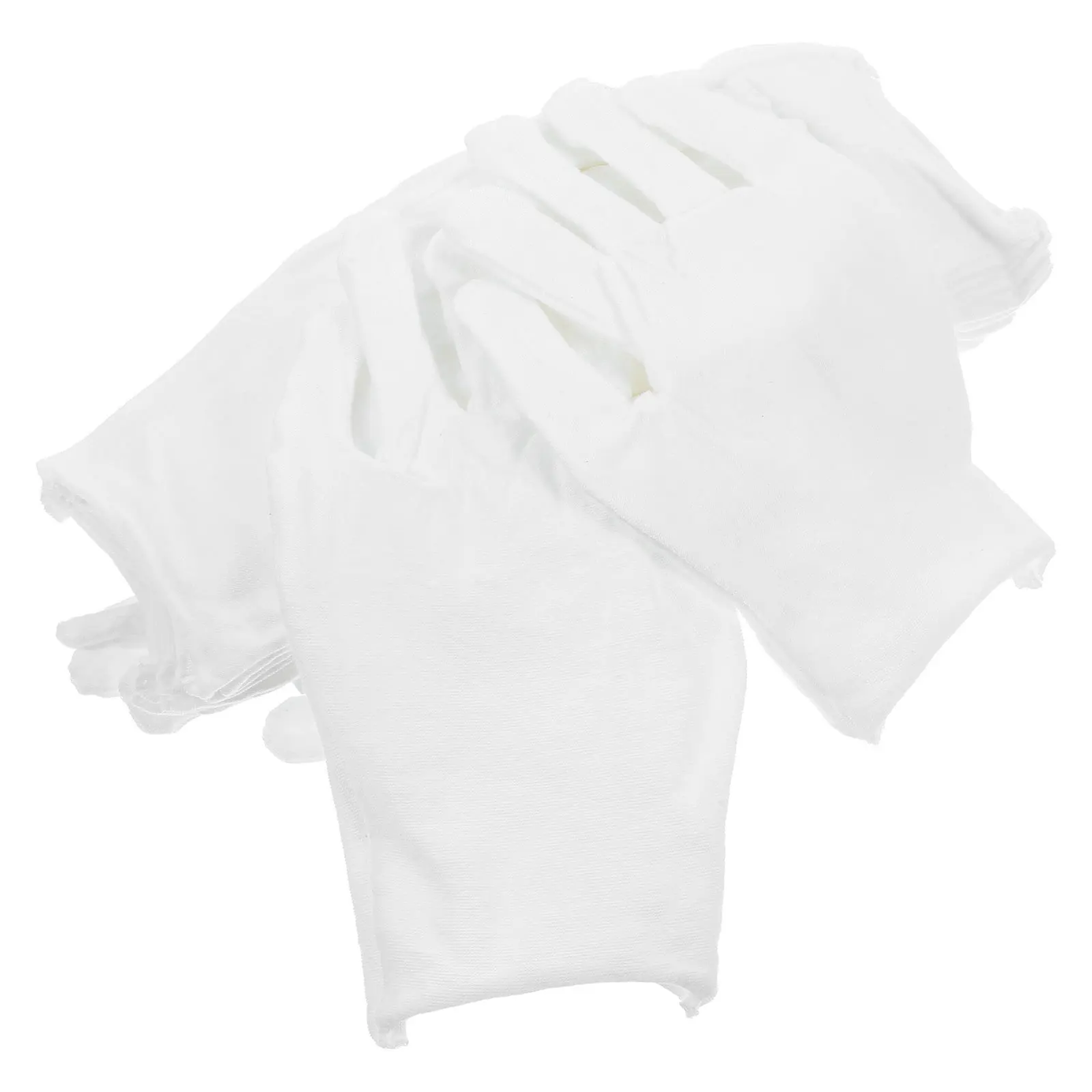 

12Pairs White Cotton Jewelry Gloves Breathable Comfortable Anti-Static Formal Gloves for Award Ceremonies Jewelry Inspection