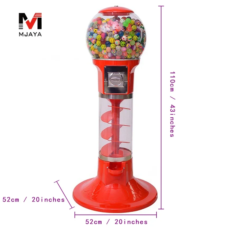 Höhe 110cm für 28-32mm Gummi bälle Spielzeug kapsel kugeln Gashapon Verkaufs automat rote Münze betrieben Süßigkeiten Hüpfburg r