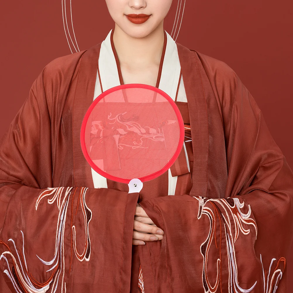 Foldable Round Handheld Fan Small Folding Portable for Weddings Festivals Decorative Elegant Collapsible Hand Fan for Women