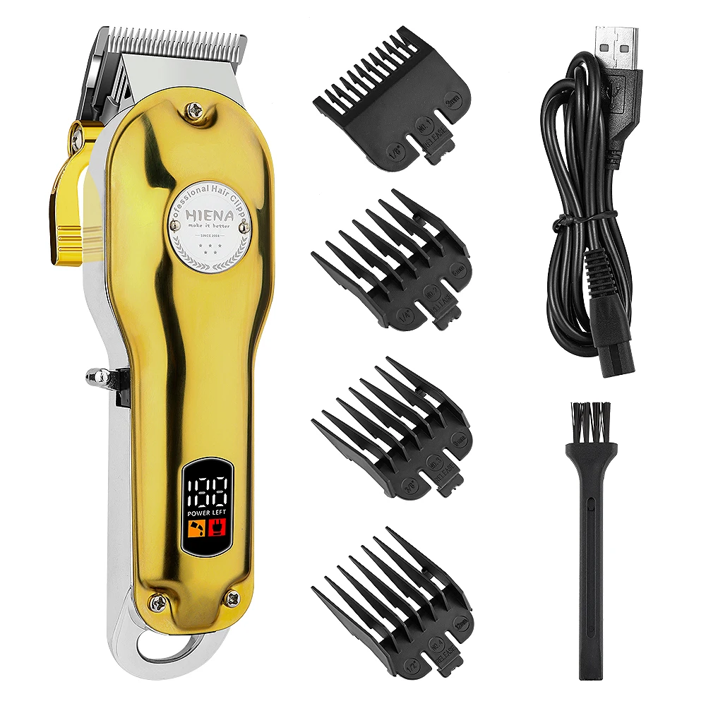 HIENA Professional barber Hair Clippers set Beard Trimmer Adjustment rocker head steel blade Hair Cutting Machine Clipper