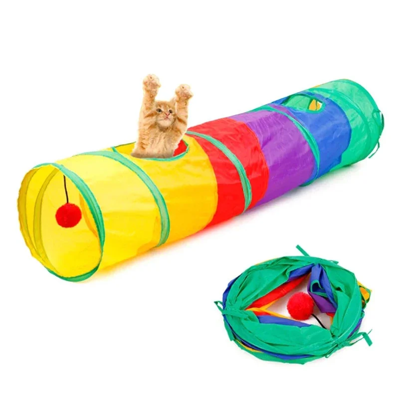 

Indoor Durable Portable Interactive Cat Tunnel For Play Pet Toy Cat Tunnel Tube Trendy Cat Tunnel Stimulating Spacious Peek Hole