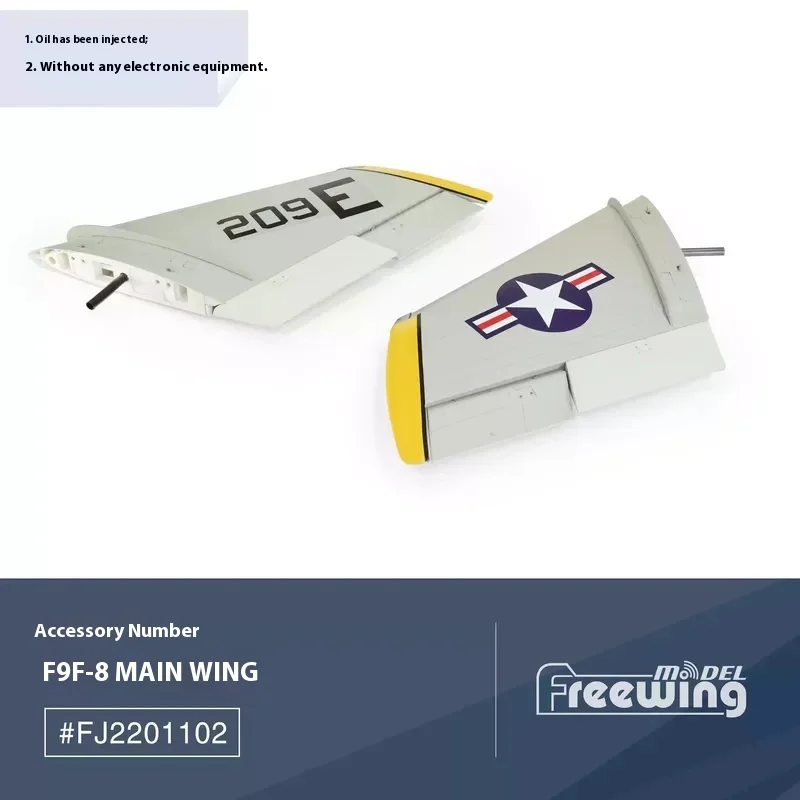 Corps d'accessoire FreFuk F9f, ailes principales, queue plate, cockpit de missiles, train d'atterrissage, couverture antarctique, structure de groupe de lumière LED, 80mm