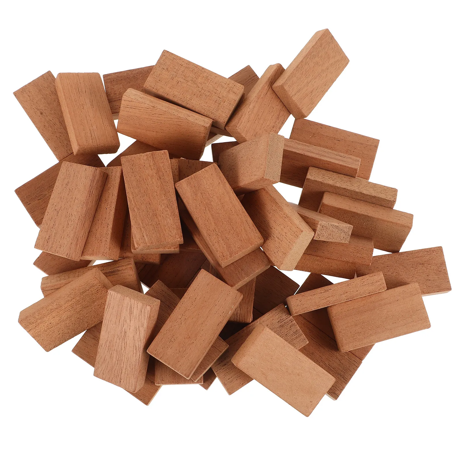 50Pcs Wooden Dominoes Natural Color Compact Box Durable Family Party Outdoor Board Game Fun Logical Play