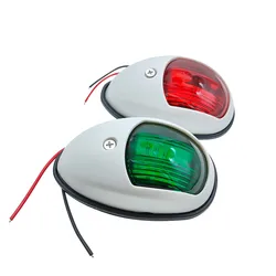 2Pcs DC 10-30V Waterproof Boat Navigation Light Green and Red Marine LED Starboard and Port Side Light for Boat Yacht