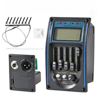 Miwayer- pastilla de guitarra de 4/5 bandas, ecualizador EQ, pastilla piezoeléctrica con pantalla LCD, función de afinación, pastilla preamplificadora de guitarra