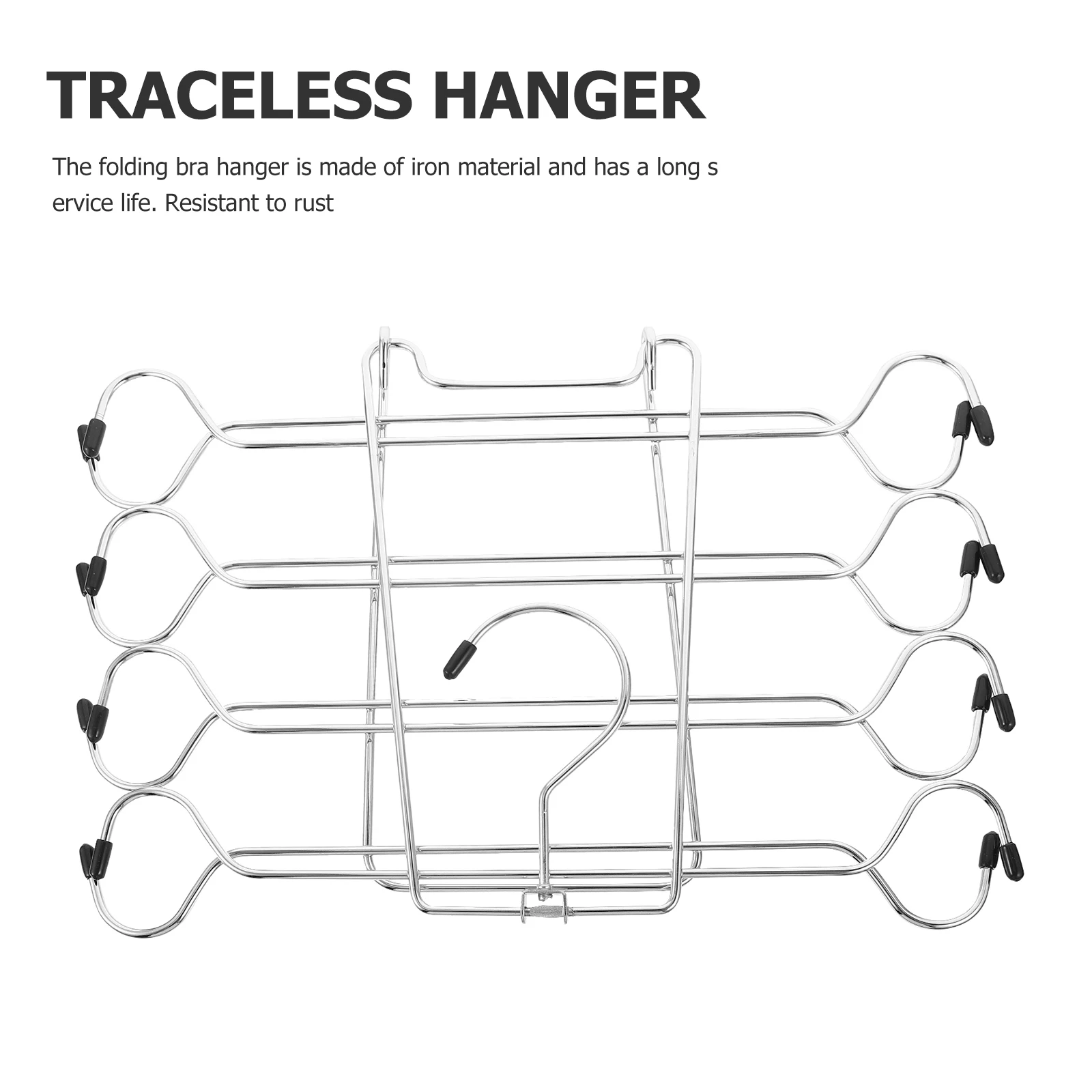 

Closet Bra Hanger Foldable Iron Multi-Layer Underwear Organizer Space Saving Storage Rack for Bras Tank Tops Scarves Belts