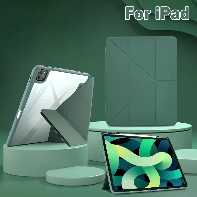 

Для iPad Air 11 13 M3 M2 A16 2025 Air 4/5/6th 10,9 дюймов Для iPad Pro 11 13 M4 12,9 2024 Акриловый смарт-чехол