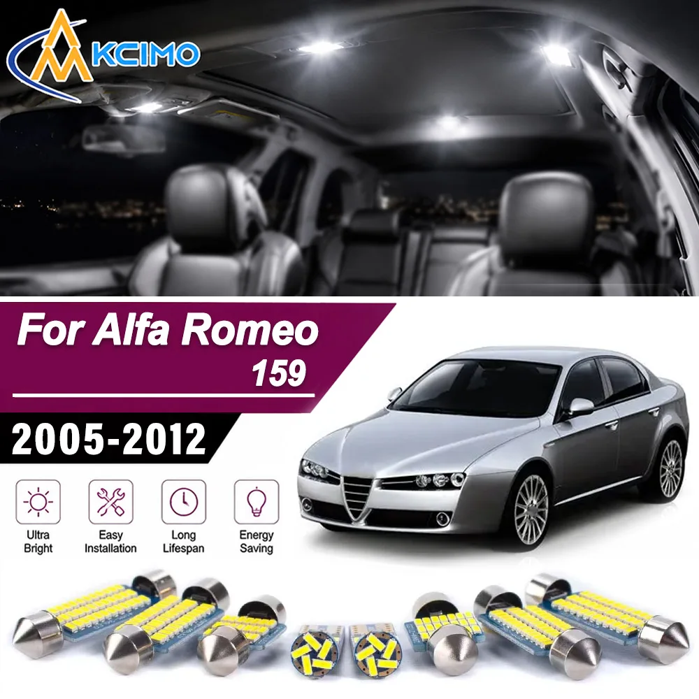 Plug And Play Canbus Error Free LED Indoor Lighting Bulbs Accessories For Alfa Romeo 159 2005-2012 Auto Interior Lights