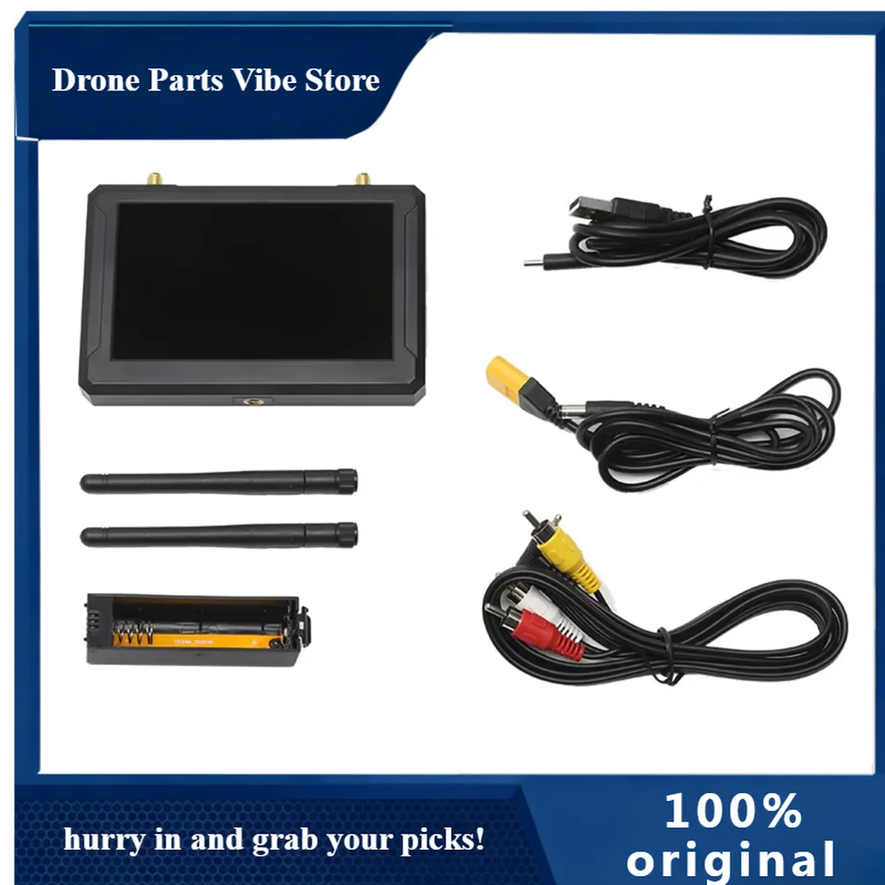 

Монитор APSKYZONE M5F M5 5 дюймов 800*480 для FPV с встроенным разнесенным приемником Steadyview и DVR 60 кадров/с для FPV-дронов и радиоуправляемых самолетов