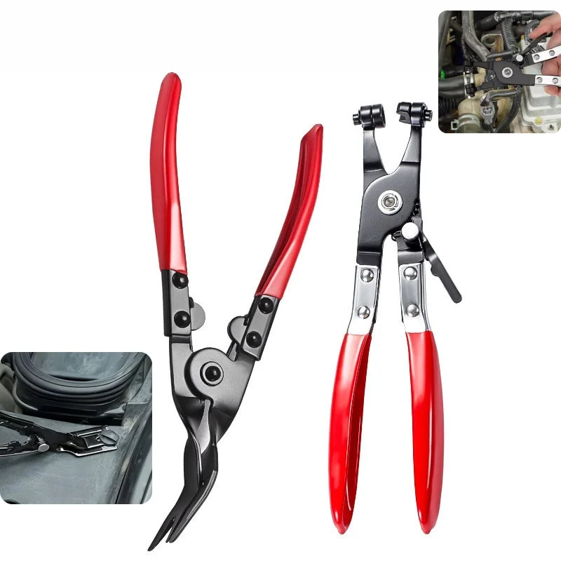 Panel Clip Removal Pliers & Hose Clamp Pliers Set, Car Trim & Connector Separator Tool Kit for Automotive