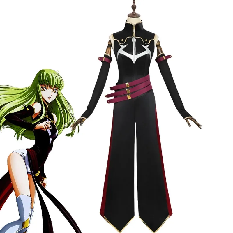 

New Arrivals CC Queen Cosplay Anime Costume Anime Code Geass Cosplay Halloween Carnival Witch Black Uniforms Women Battle Suit
