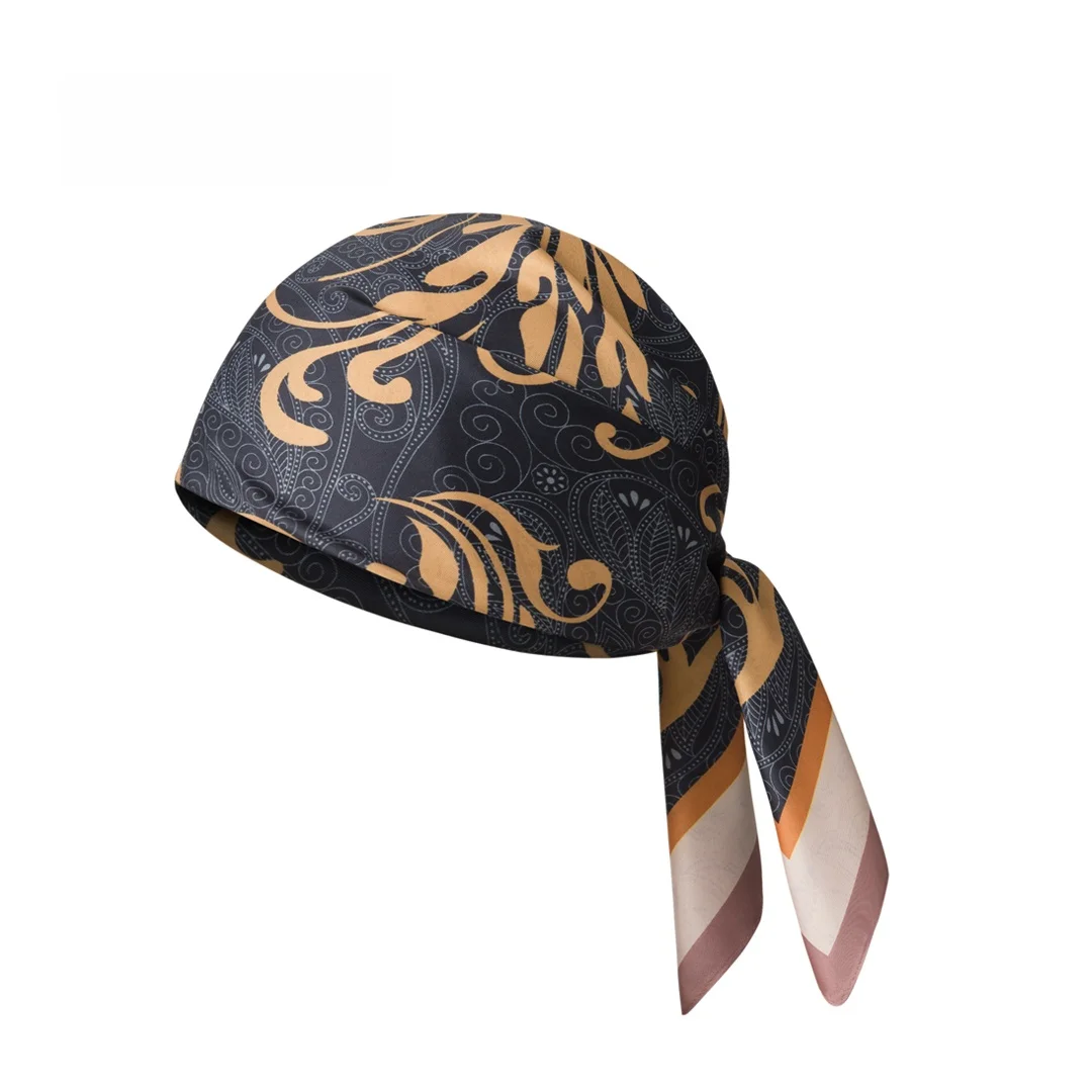 ブラックアメリカンレトロストリートダンスヒップホップ西海岸ヘッドスカーフメンズ両面斜め模様多機能トレンディアクセサリー