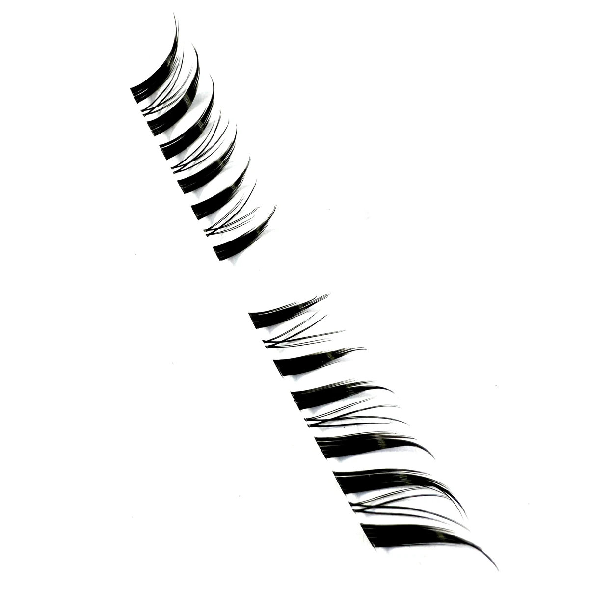 10 Reihen segmentierte Wimpern Fox Fairy C Curl 60 Stück individuelle Anime-Wimperncluster für Party DIY falsche Wimpernverlängerung