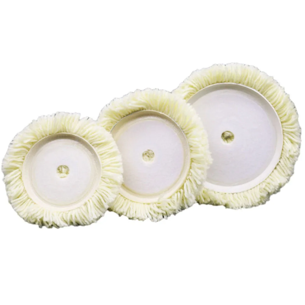 

3pcs 5/6/7Inch Wool Polishing Pad Buffing Grinding Wheel For Polishing Machine Electric Grinder Tool Accessories