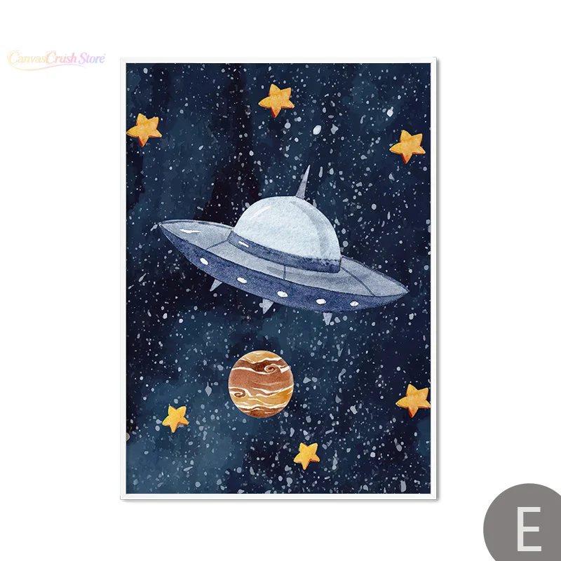 Moon Astronaut Rocket Star Space Planet Nordic Poster Decorative Prints Wall Painting Canvas Art Nursery Picture Kids Room 2026