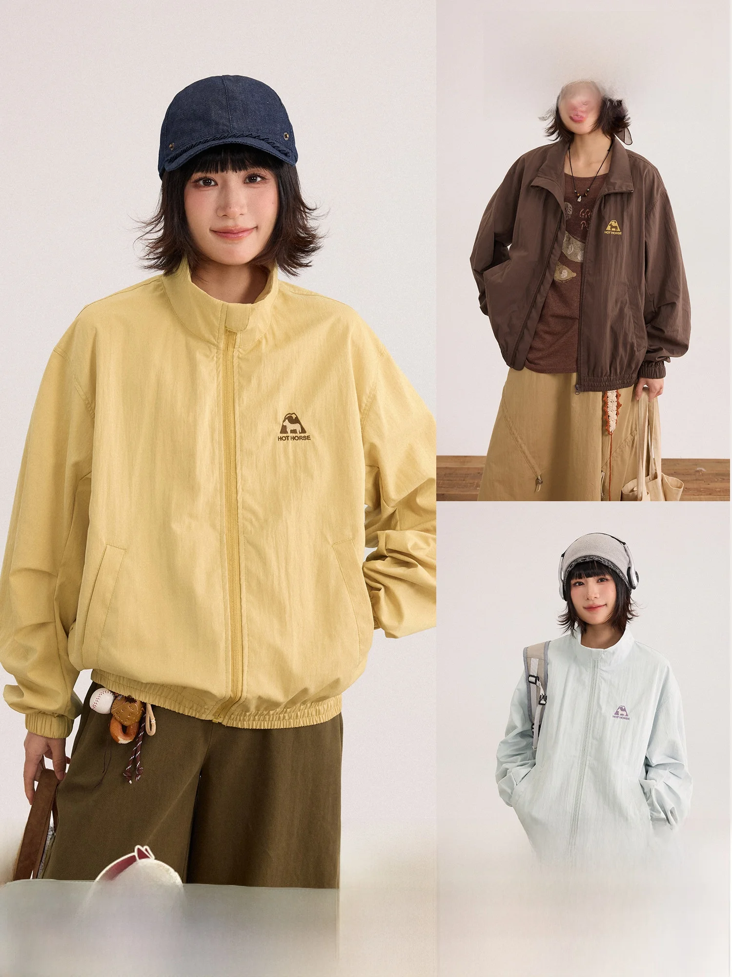 

Женская демисезонная куртка Ele оверсайз с вышивкой, воротником-стойкой, легкая, водонепроницаемая, повседневная