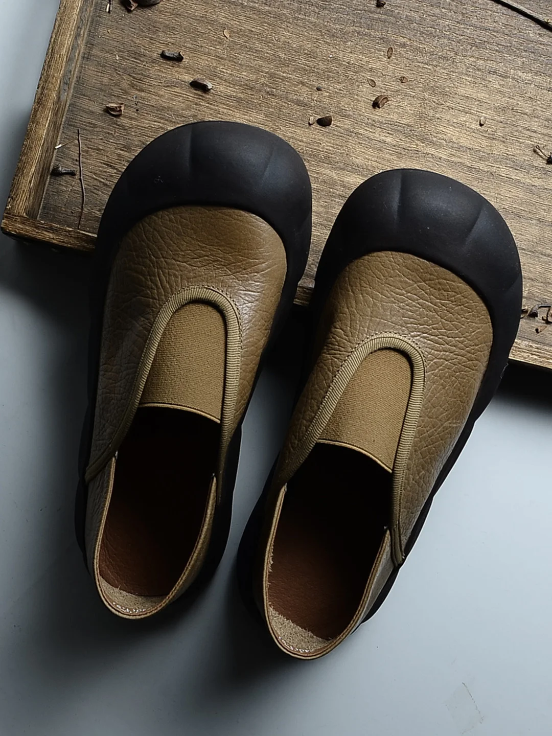 Handmade  Boots Women's Comfortable Cotton Linen Slip-On Thick Bottom Casual Fashion Boots Leather Patchwork Short Boots