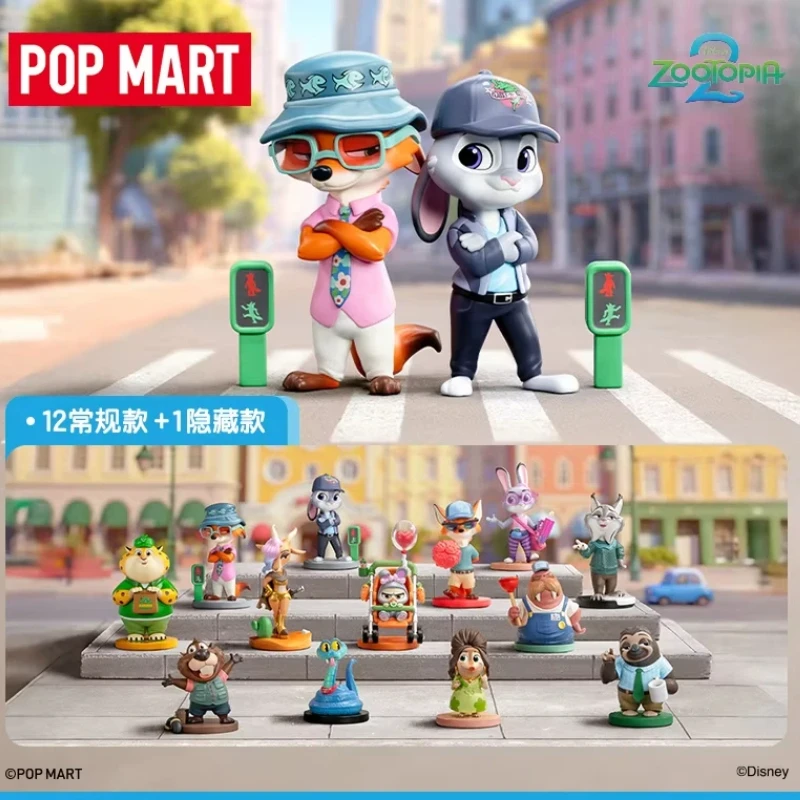 

Официальная подлинная серия POPMART Disney Zootopia Next Adventure, игрушки в слепой коробке, экшн-фигурка ZootopiaV2, Коллекционная модель куклы