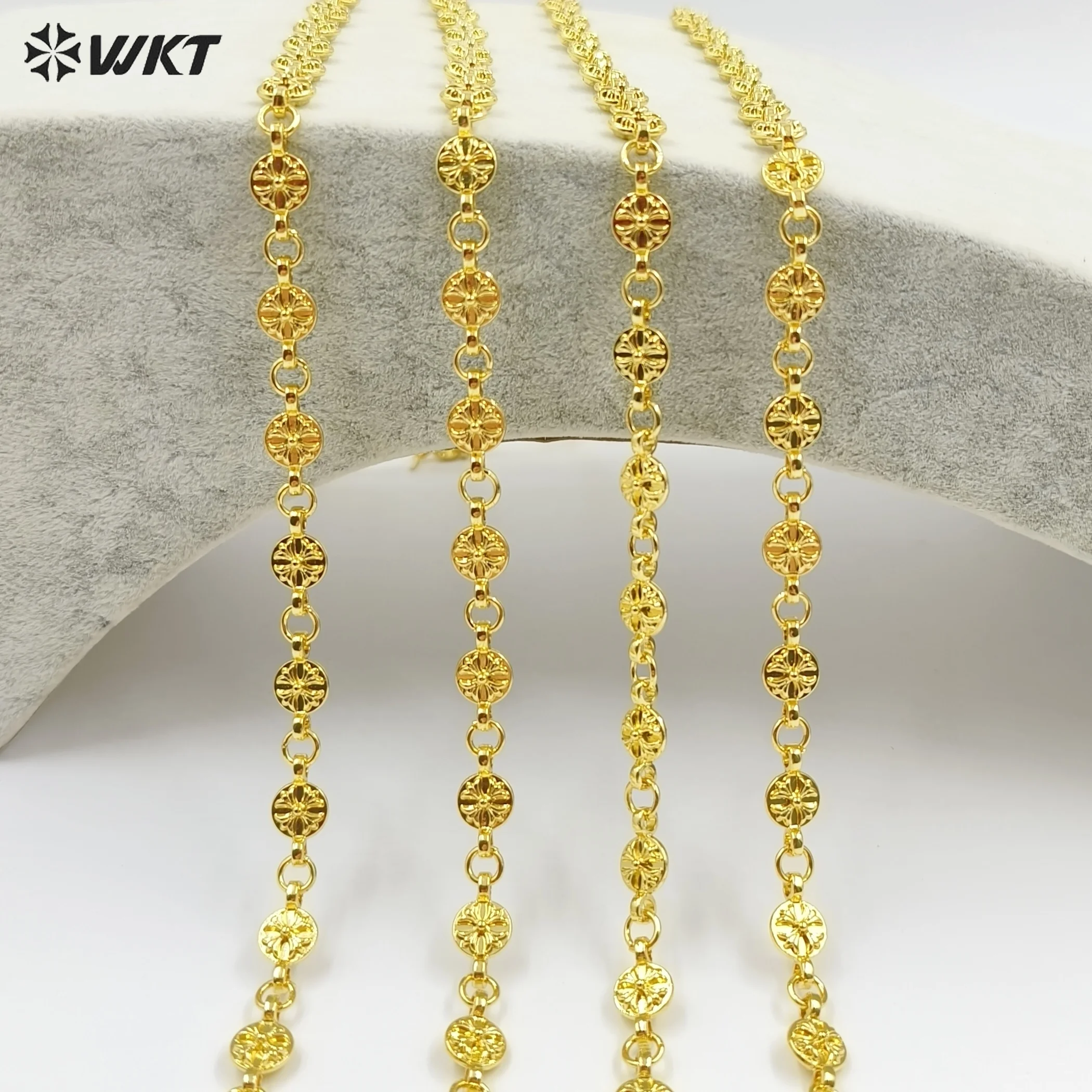 

WT-BC250 Popular Simple Elegant Chain Meter 18K Yellow Gold Plated For Women Special Decoration