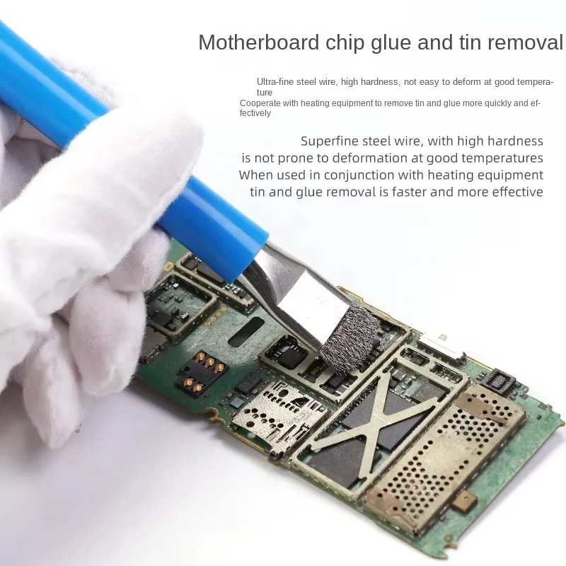 BS-01 2PCS Double-sided Cleaning Brush for Mobile Phone Maintenance Motherboard IC Chip PCB Dust-free Cleaning Tool