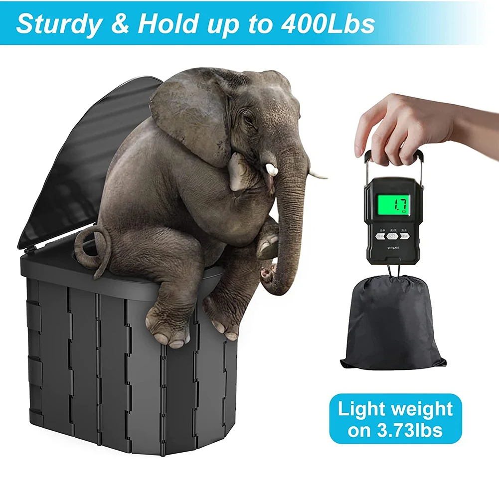 

B17B Портативный туалет для кемпинга Портативный складной туалет с крышкой, водонепроницаемый горшок Porta Автомобильное ведро для унитаза Горшок для унитаза