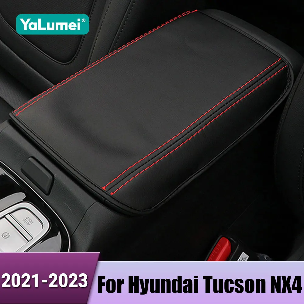 Auto Armlehne Kissen Mittelkonsole Schutz Abdeckung Armlehne Box Für Hyundai Tucson NX4 2021 2022 2023 Hybrid N Linie Zubehör
