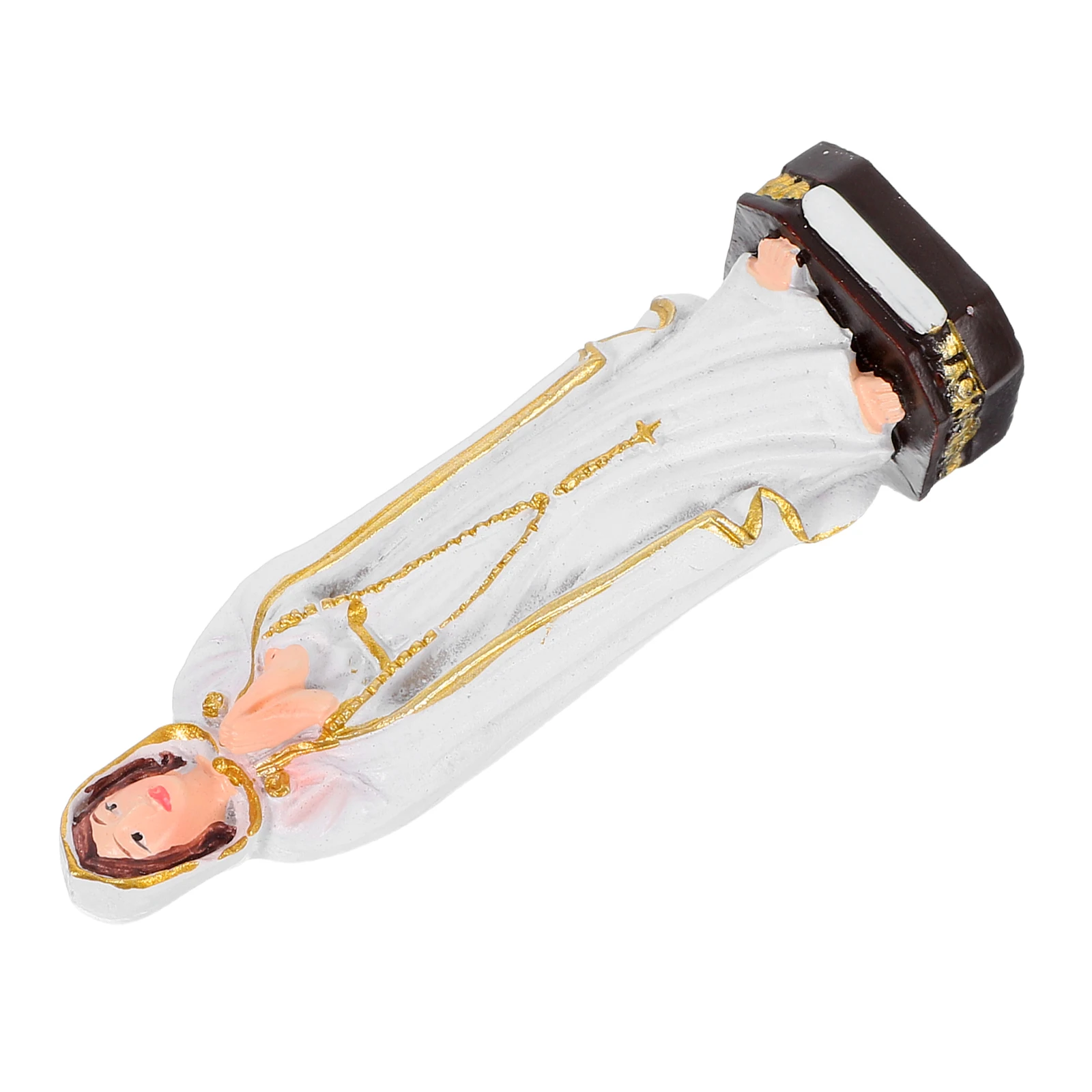 

Ornament Faith Statue Mother of God Figurine Ornaments Religious Model Figurines Resin Our Lady Sculpture Holy