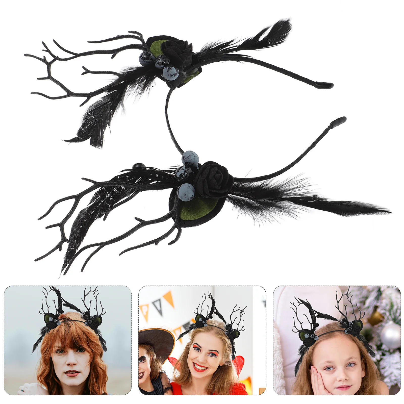 

Tree Branch Headband Handmade Lightweight Comfortable Holiday Party Hair Accessory for Women Girls Festival Cosplay Decor