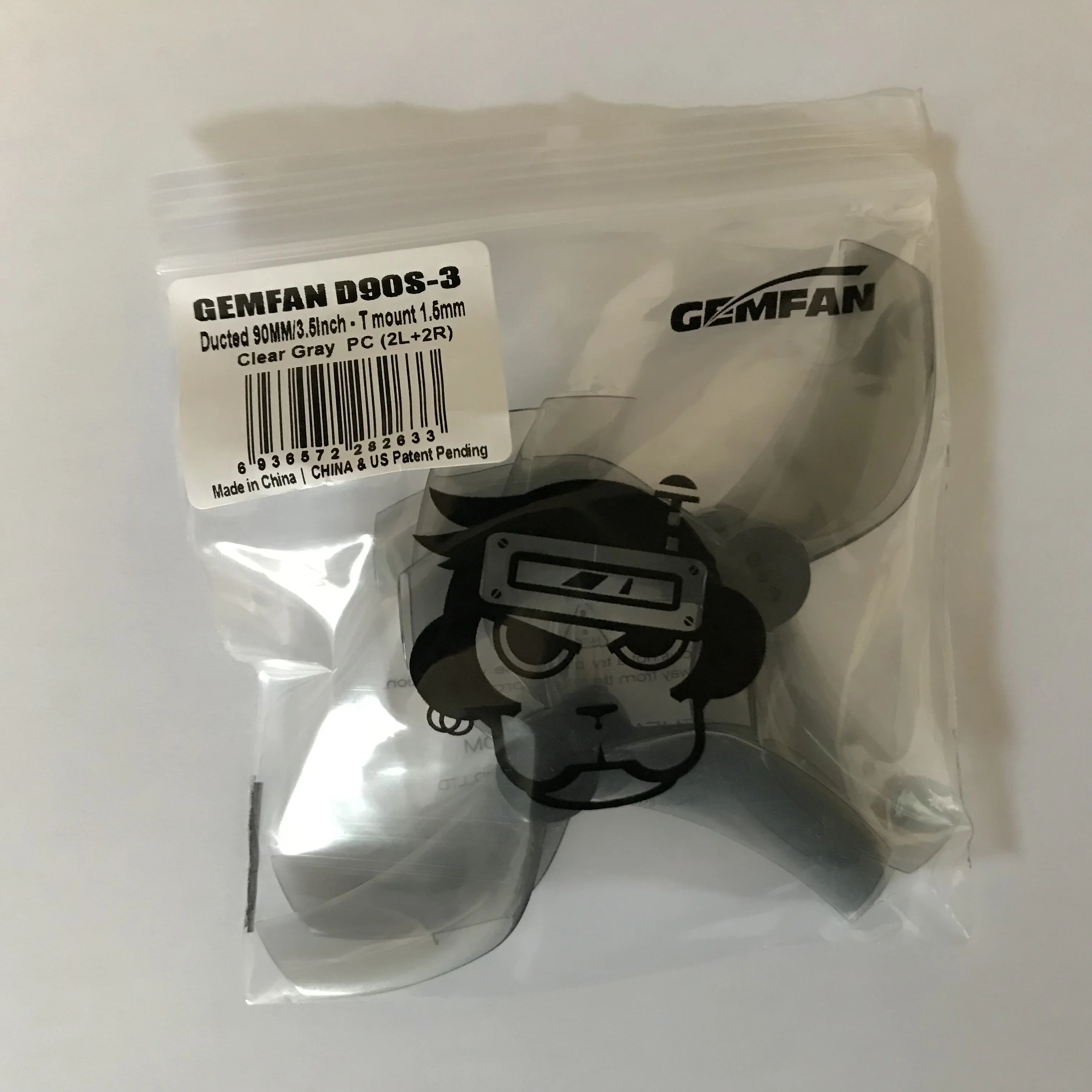Gemfan D90s 90mm 3-blade 3.5inch Propeller 3 Hole 1.5mm Pc Higher Efficiency For Rc Freestyle Cinehoop Racing Drone