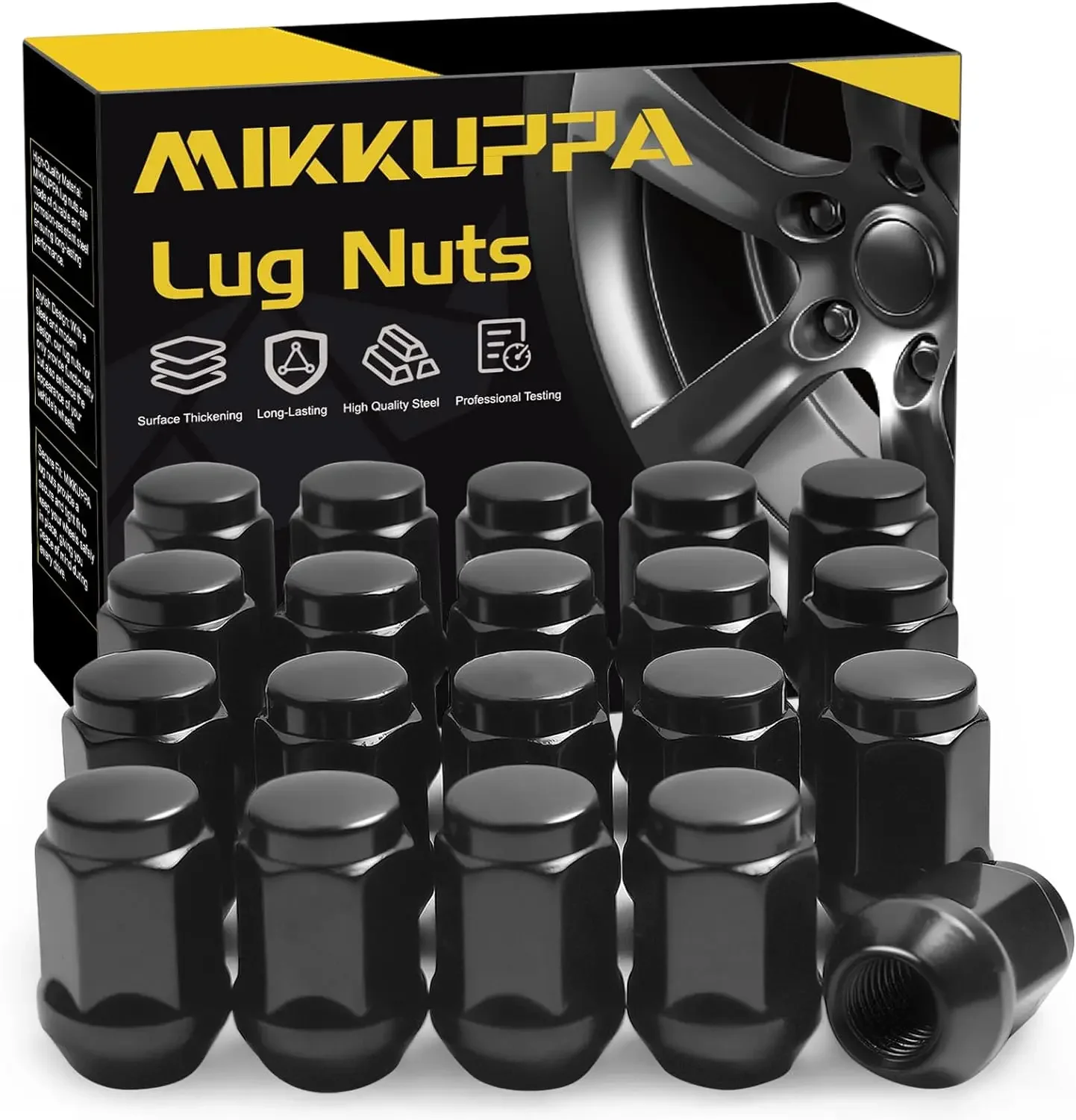 

MIKKUPPA 20PCS M12x1.5 Lug Nuts - Replacement for 2006-2020 Fusion, 2000-2023 Focus, 2001-2023 Escape Aftermarket Wheel