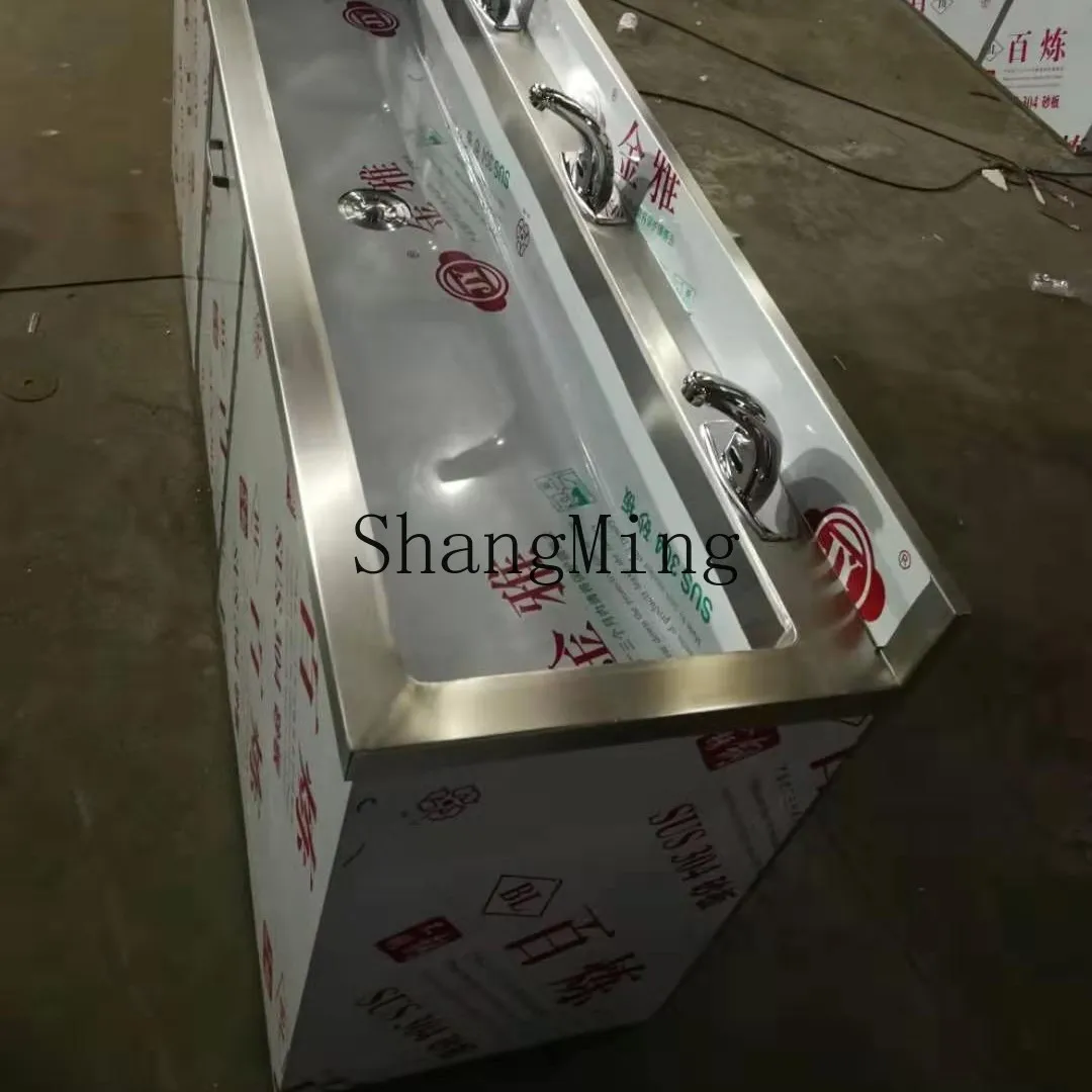 CL  washing and cleaning tank factorystainless steel single and double three-person induction manual faucet hand