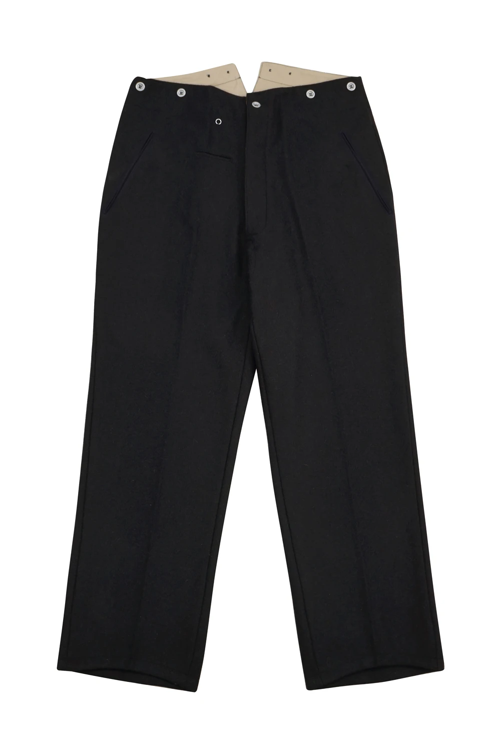 GUWJ-022 WWII German Police Black Wool Service Trouser