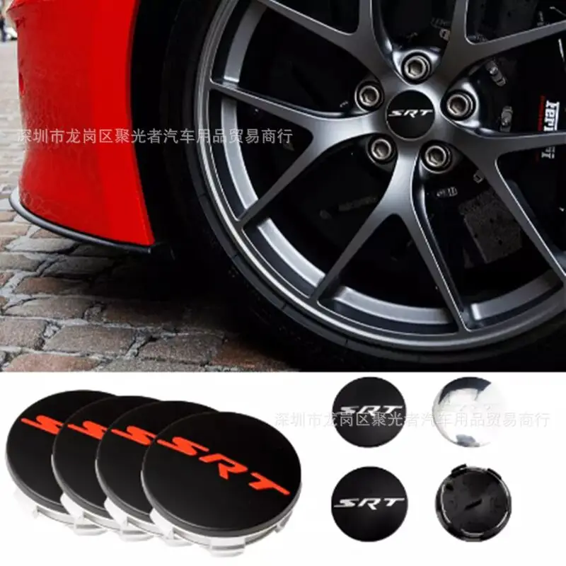 4PCS 63mm Wheels Center Hub Caps for D o&dge SRT Caliber Challenger Journey Caravan Durango Nitro Car Wheel Cover Accessories