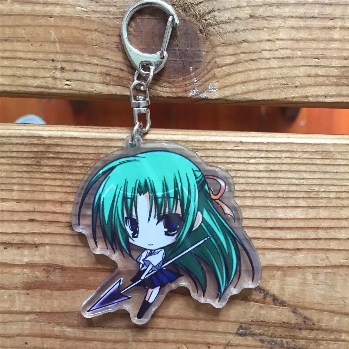 Anime Ryuuguu Rena Sonozaki Mion Houjou Satoko Acrylic Keychain Keyring Strap 6cm