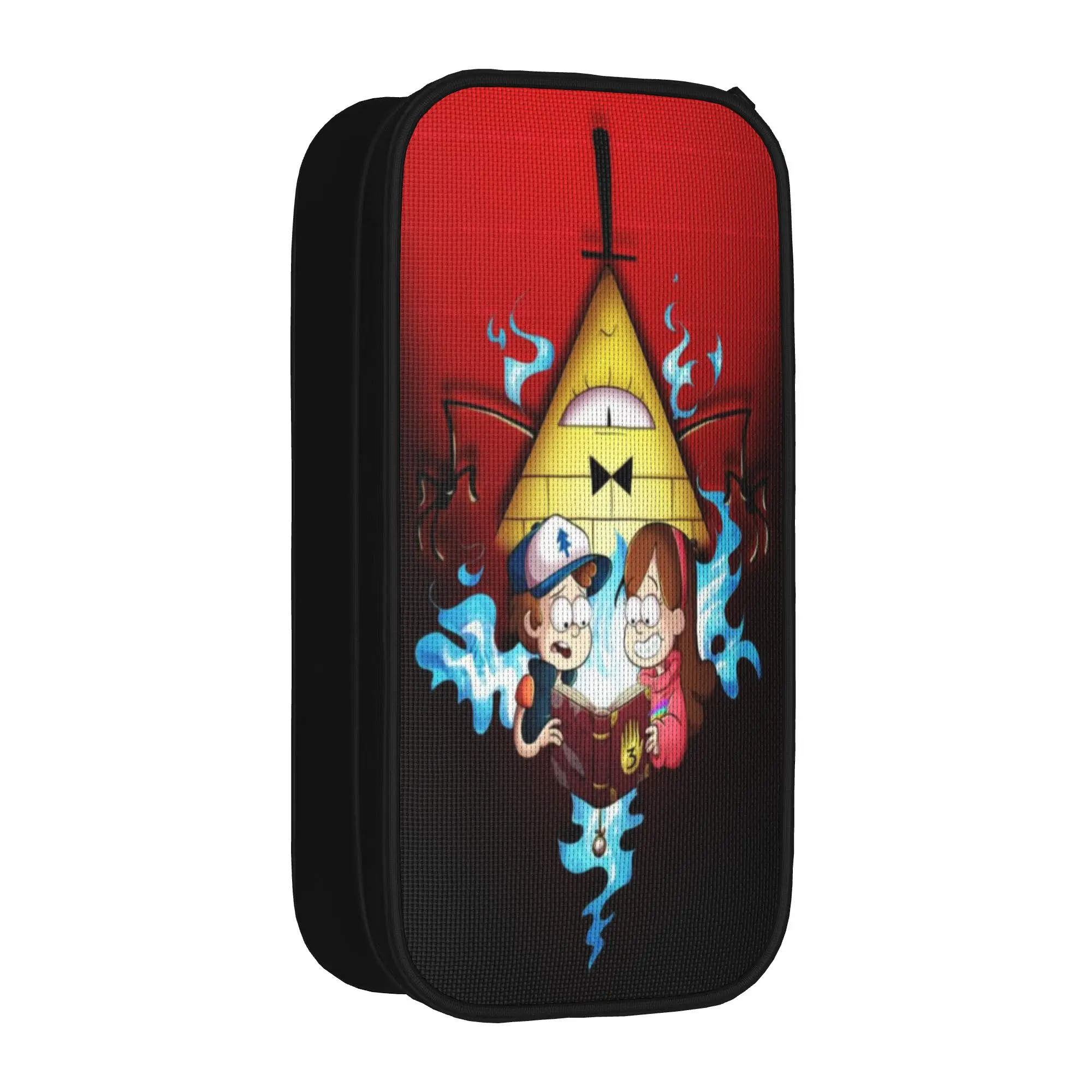 Fun Gravitys Falls Pencil Case  Pencil Pouch Pen Holder for Student Big Capacity Bag Students School Zipper Stationery