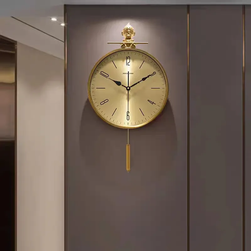 Modern Simple Silent Wall Clock Nordic Light Luxury Home Decor Fashionable Living Room Atmosphere Wall Mounted Timepiece