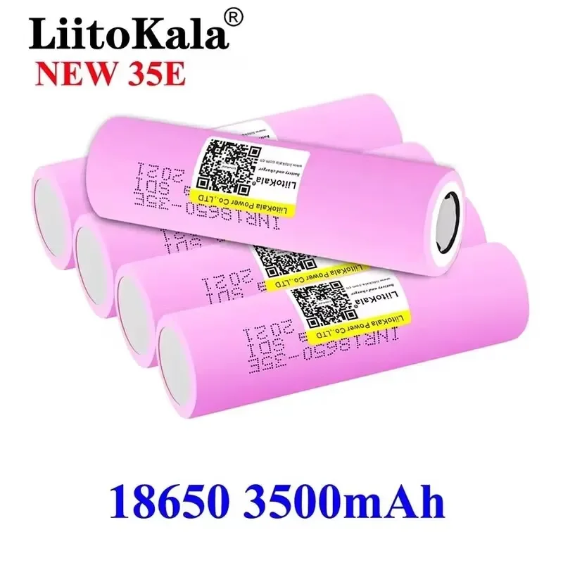 Veitokala % Original INR18650-35E 3.7V 3500mAh Max 13A Décharge Puissance Batterie Pour Batteries De Lampe De Poche