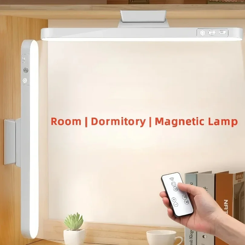 LED Table Lamp Magnetic Hanging USB Rechargeable Desk Lamp 3 Color Reading Light Dimmable Cabinet Closet Wardrobe Night Light