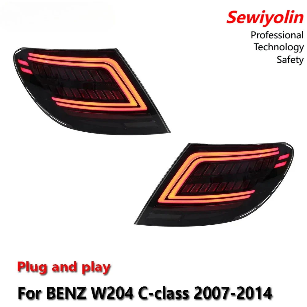 

Car LED Tail Light Auto Accessories For BENZ W204 2007-2014 Auto Rear Fog DRL Brake Turn Signal Lamp Plug And Play