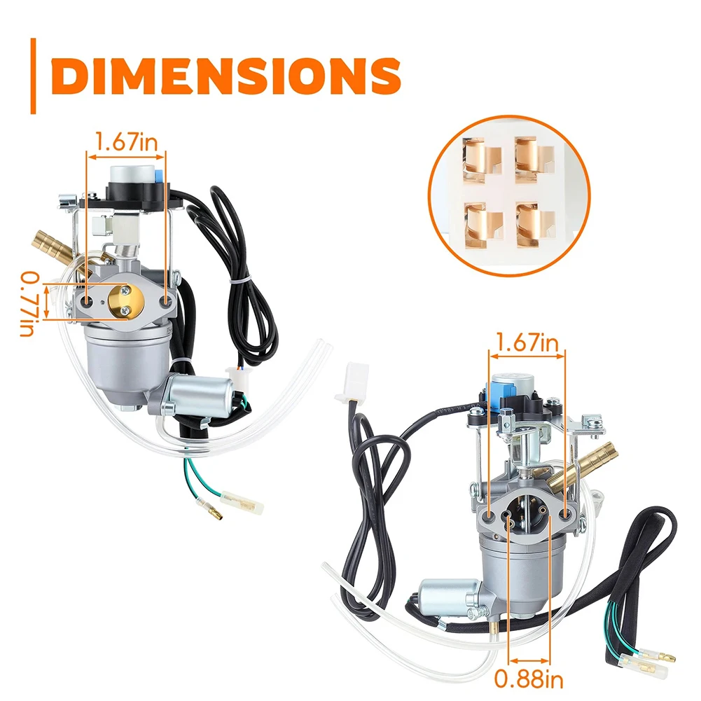 

1set Carburetor For HUAYI For Champion Dual Fuel Inverter Generator 28.130000.02 Sturdy Metal Parts Performance